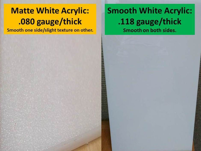 2' Matte White Acrylic Lens .080 thick - 1800ceiling