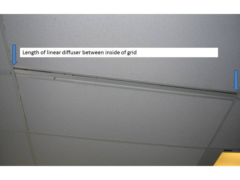 2' White Linear Air Diverter for a 1 Slot Vent - 1800ceiling