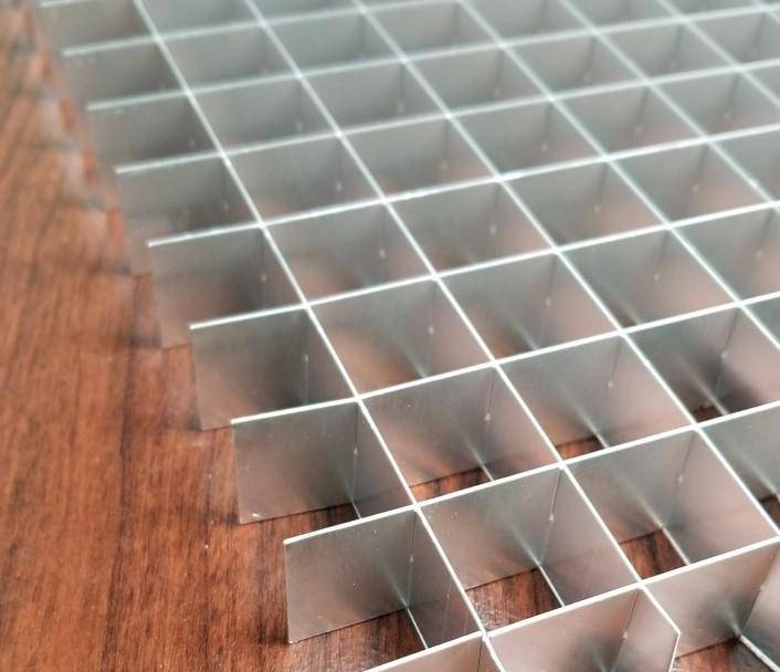 1" x 1" Mill Finish Aluminum Egg Crate, 1" Thick, (#4761MF) - 1800ceiling