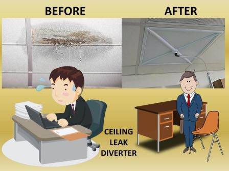 2'x2' Ceiling Tile Leak Diverter - 1800ceiling