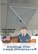 2'x2' Ceiling Tile Leak Diverter - 1800ceiling