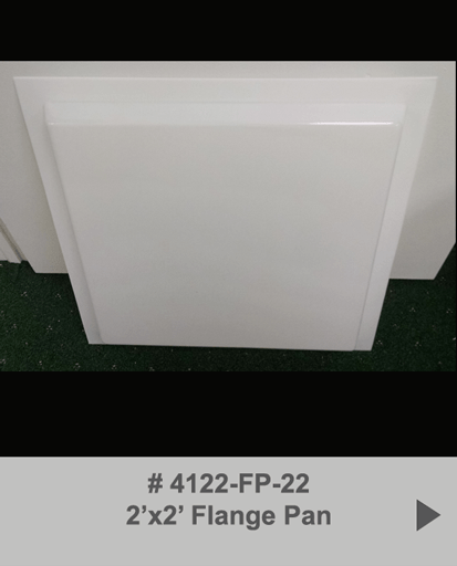 2'x2' White Acrylic Flange Pan - 1800ceiling