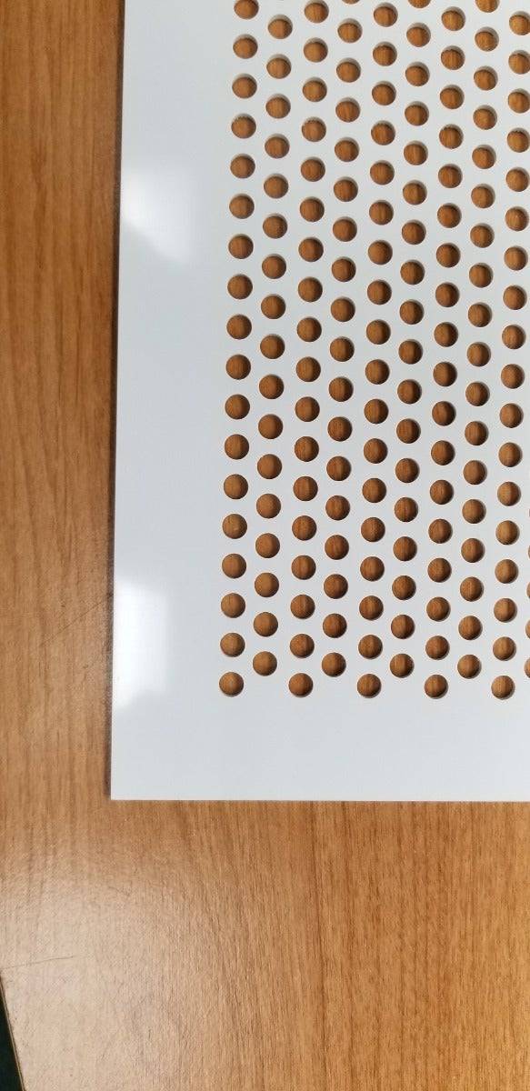 2'x2' White Plastic Perforated tile, 1/4" Perforations - 1800ceiling