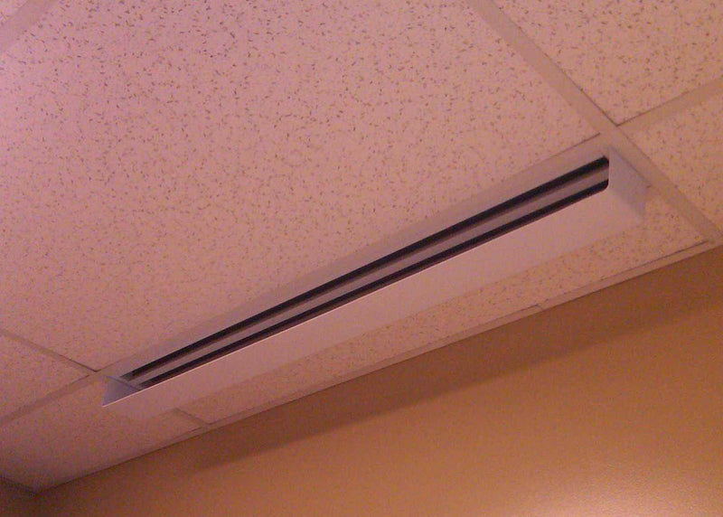 2' White Linear Air Diverter for a 2 Slot Vent - 1800ceiling