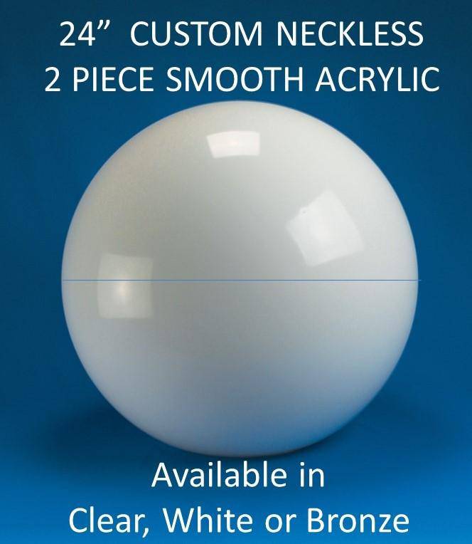 24" Smooth Acrylic 2 Piece Sphere - 1800ceiling