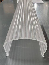 Fluted Wrap Lens-Clear Acrylic (1400) - 1800ceiling