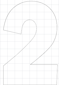 Printable Number 2 Template