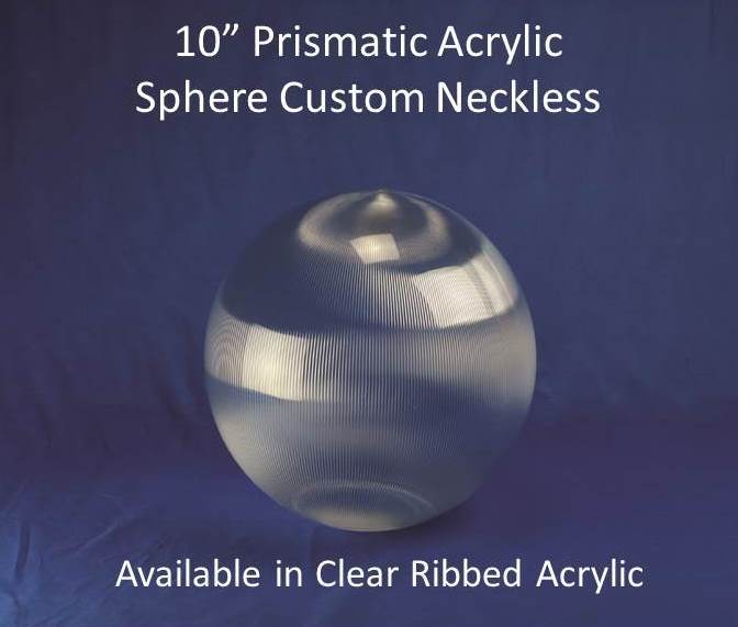 10" Prismatic Acrylic with CUSTOM Neckless Opening - 1800ceiling