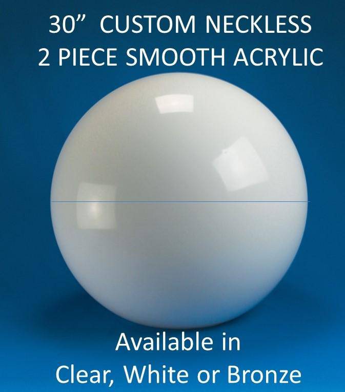 30" Smooth Acrylic 2 Part Sphere 4 PIECE MINIMUM - 1800ceiling