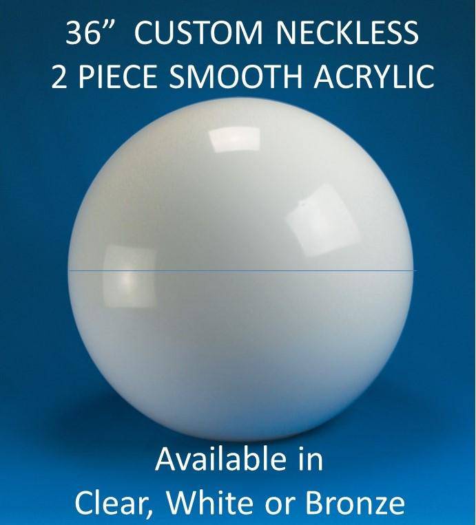 36" Smooth Acrylic 2 Part Sphere 4 PIECE MINIMUM - 1800ceiling