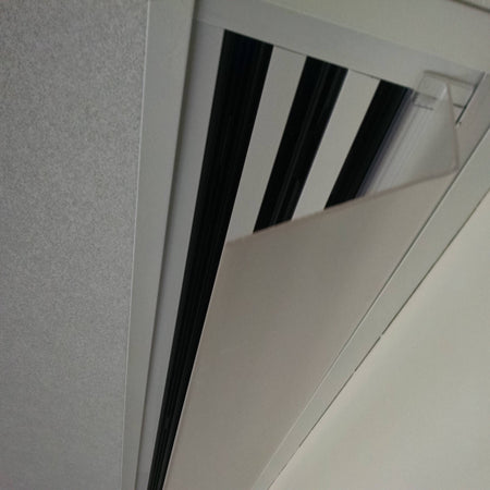 4' Frosted Linear Air Diverter - 1800ceiling