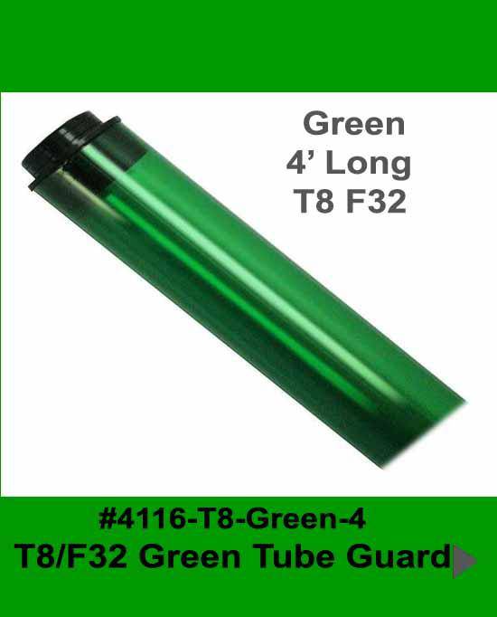 4' Green Tube Guard for T8-F32 Bulb - 1800ceiling