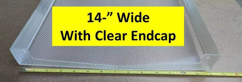 4' Long Clear End Cap Wrap-Around, 14" wide, 6 pcs. min - 1800ceiling