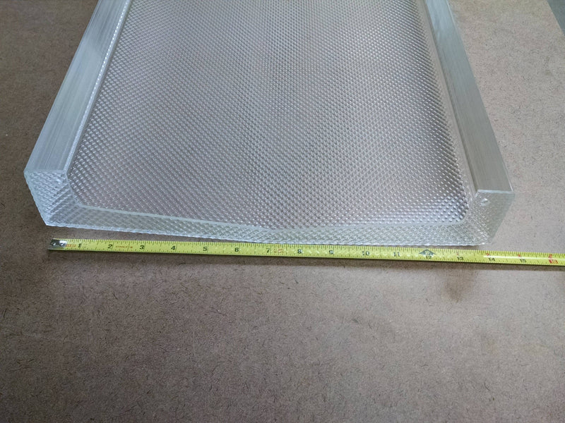 4' Long Clear End Cap Wrap-Around, 14" wide, 6 pcs. min - 1800ceiling