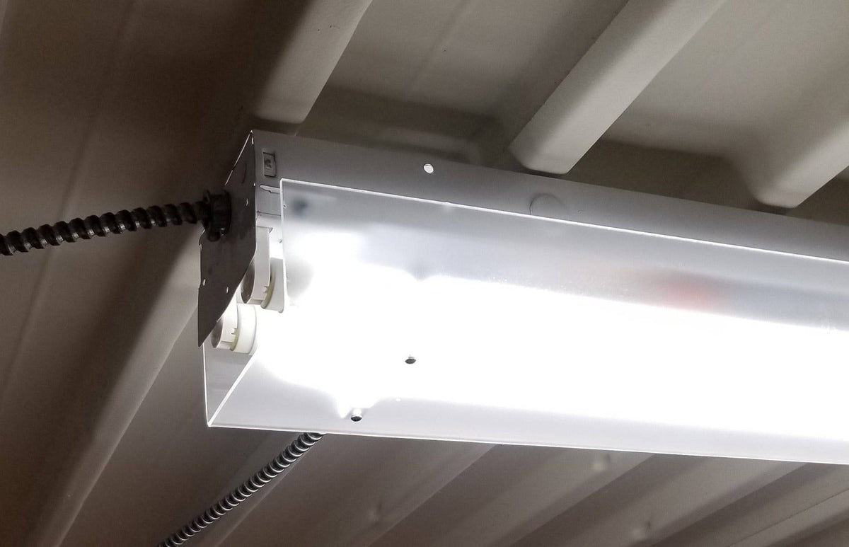 4' Long FROSTED Clip On Wrap for 2 Bulb Fixture-5-1/2" Wide - 1800ceiling