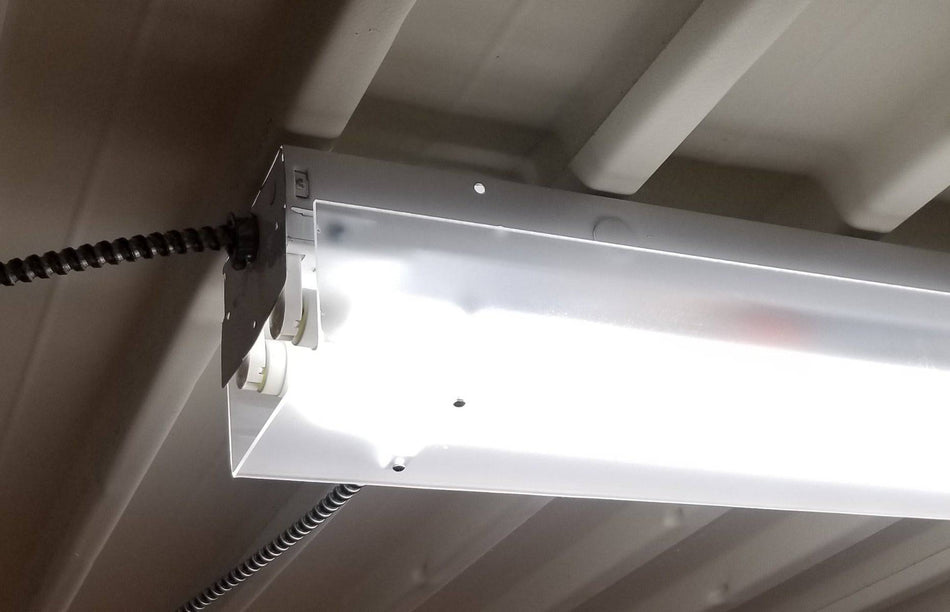 4' Long FROSTED Clip On Wrap for 2 Bulb Fixture-5-1/2" Wide - 1800ceiling