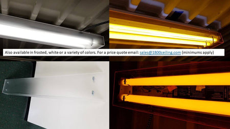 4' Long PRISMATIC Clip On Wrap for 2 Bulb Fixture-5-1/2" W - 1800ceiling