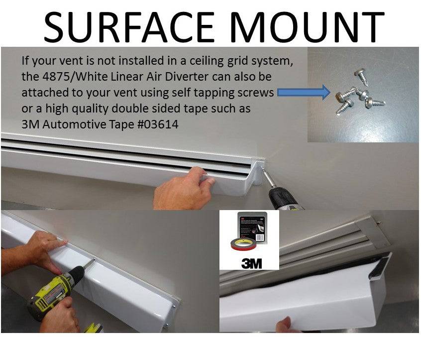 4' White Linear Slot Air Diffuser | 1800Ceiling – 1800ceiling