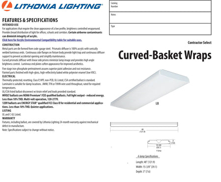 4' Wide Wrap Around 15-7/16" Wide with White End Caps - 1800ceiling
