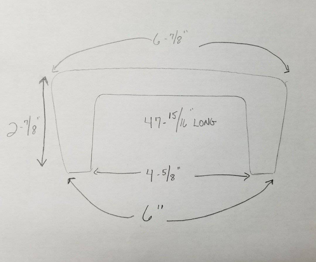 4' Wrap Around, 6-7/8" wide with white end cap-6 piece minimum - 1800ceiling