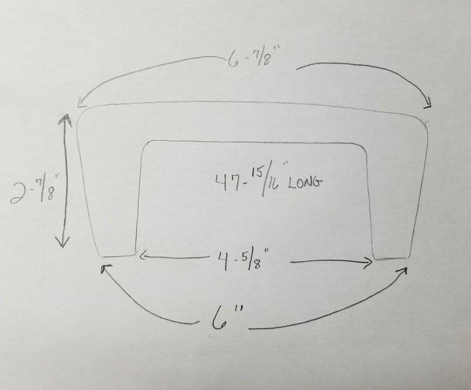 4' Wrap Around, 6-7/8" wide with white end cap-6 piece minimum - 1800ceiling
