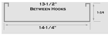 4' Wrap Around Lens: 14-1/4" Wide x 1-3/4" High - 1800ceiling