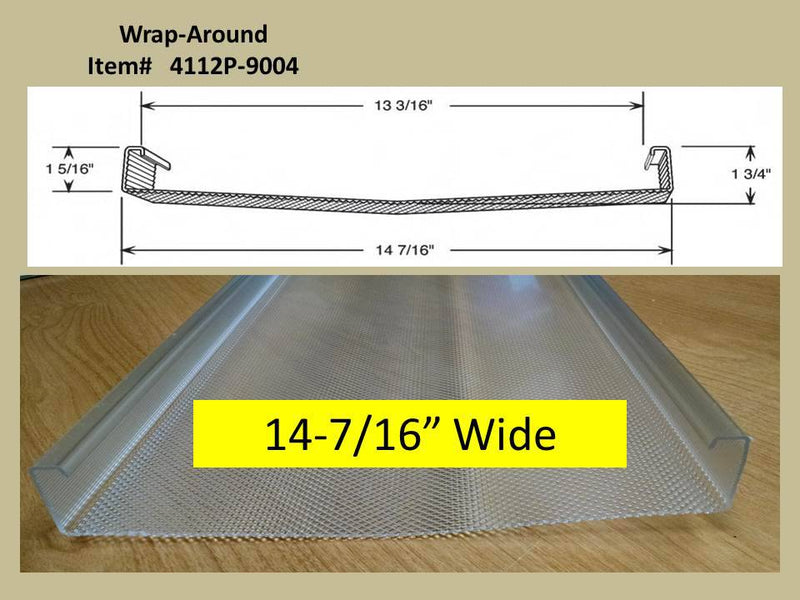 4' Wrap Around Lens: 14-7/16" Wide x 1-5/16" High - 1800ceiling