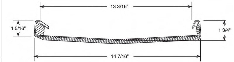 4' Wrap Around Lens: 14-7/16" Wide x 1-5/16" High - 1800ceiling