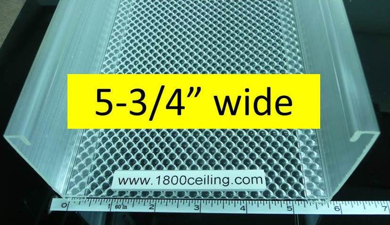 4' Wrap Around Lens: 5-3/4" Wide x 2-5/8" High - 1800ceiling