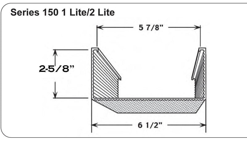 4' Wrap Around Lens: 6-1/2" Wide x 2-5/8" High - 1800ceiling