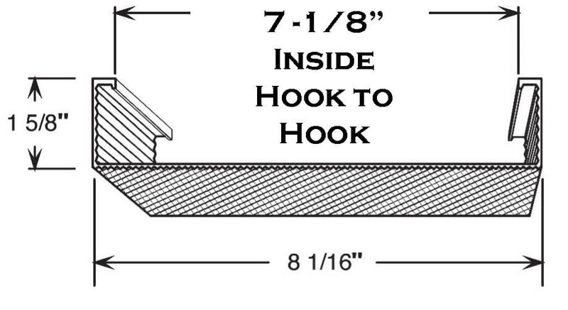 4' Wrap Around Lens: 8-1/16" Wide x 1-5/8" High - 1800ceiling