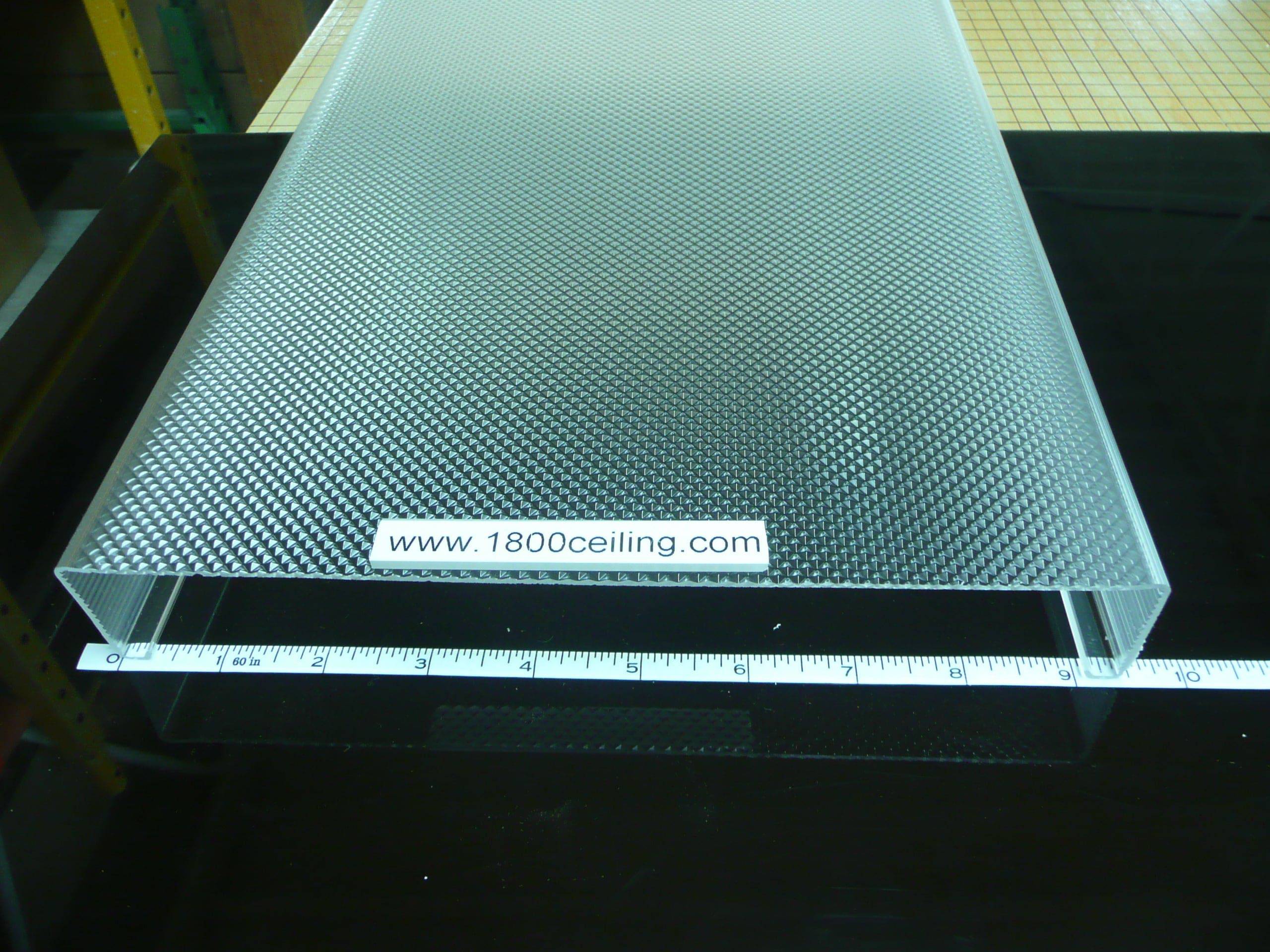 4' Wrap Around Lens: 9-9/16" Wide x 1-7/16" High - 1800ceiling