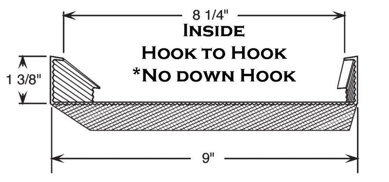 4' Wrap Around Lens: 9" Wide x 1-3/8" High (