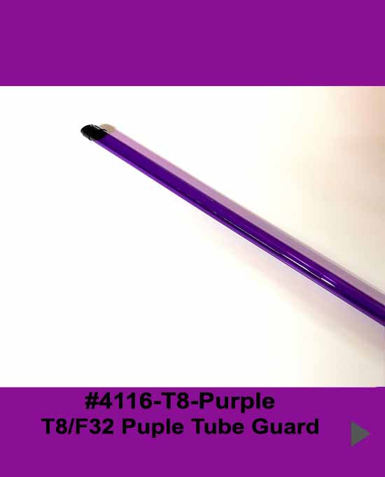 4' Purple Tube Guard for T8-F32 Bulb - 1800ceiling