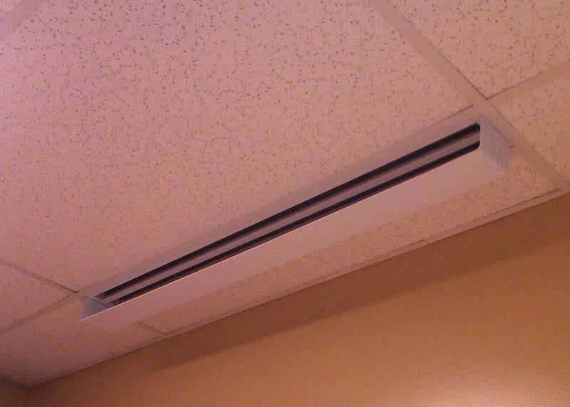 4' White Linear Air Diverter for a 3 Slot Vent - 1800ceiling