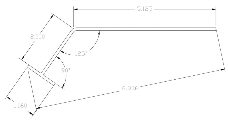 5' Frosted Linear Air Deflector - 1800ceiling