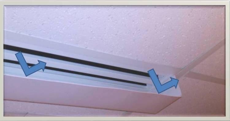 5' White Linear Air Diverter for a 1 Slot Vent - 1800ceiling