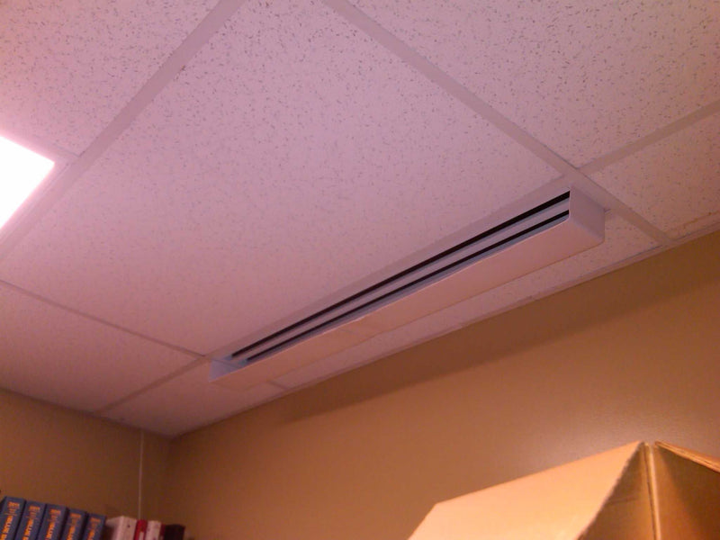 5' White Linear Air Diverter for a 2 Slot Vent - 1800ceiling