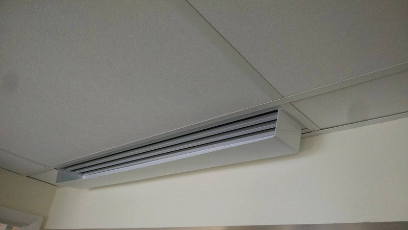 5' White Linear Air Diverter for a 2 Slot Vent - 1800ceiling