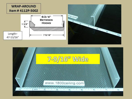 7-9/16" Wide, 4' Wrap Around Lens x 1-3/8" High - 1800ceiling