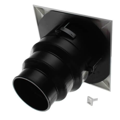 8.75" x 8.75" White Plastic 4-way grille/damper/box, MV4S, #81904 - 1800ceiling