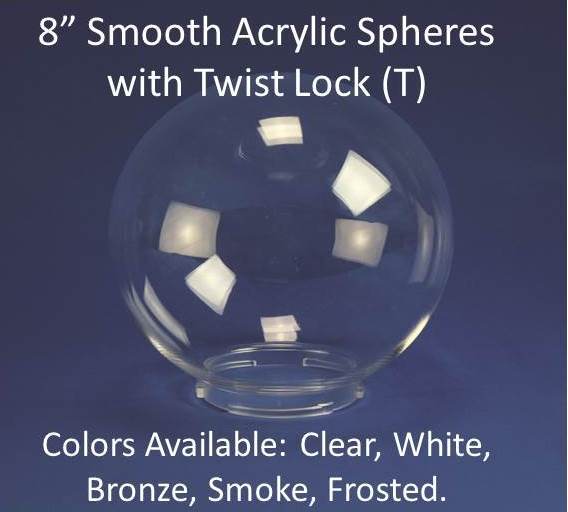 8" Smooth Acrylic with 4" Twist Lock - 1800ceiling