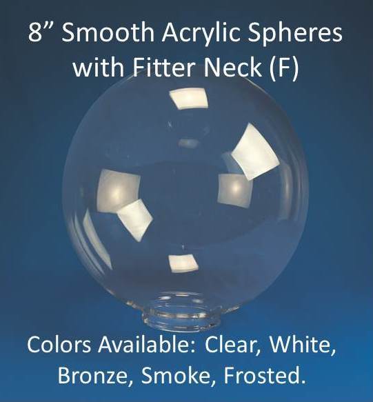 8" Smooth Acrylic with 4" Fitter Neck - 1800ceiling
