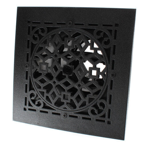 Small Black Plastic Antique grille/damper/box, MVASB, #81908 (actual OD, 8.75") - 1800ceiling