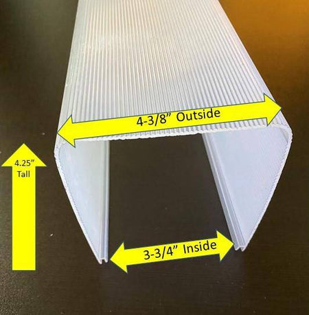 Linear Ribbed Acrylic Wrap with "U" Hooks (556) - 1800ceiling