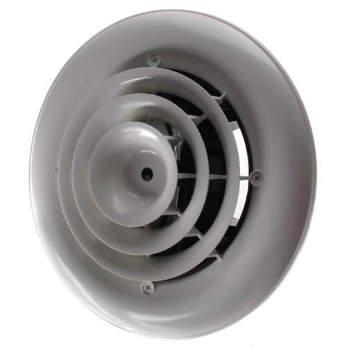 9.5" Round White Plastic grille/damper/box, MV360S,