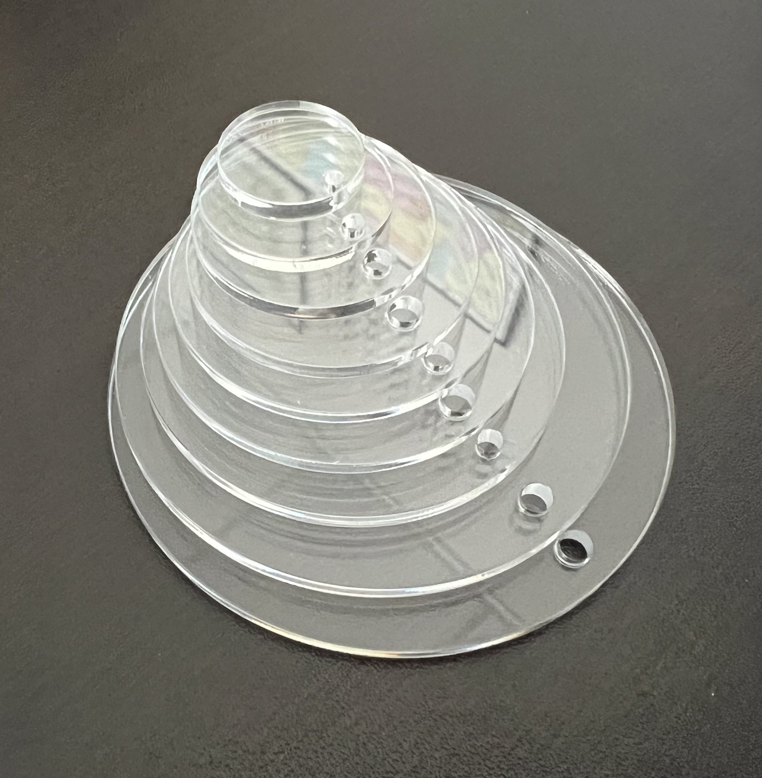 50 Clear Acrylic Keychains 3 Diam Circle Blank Disc Craft Plastic