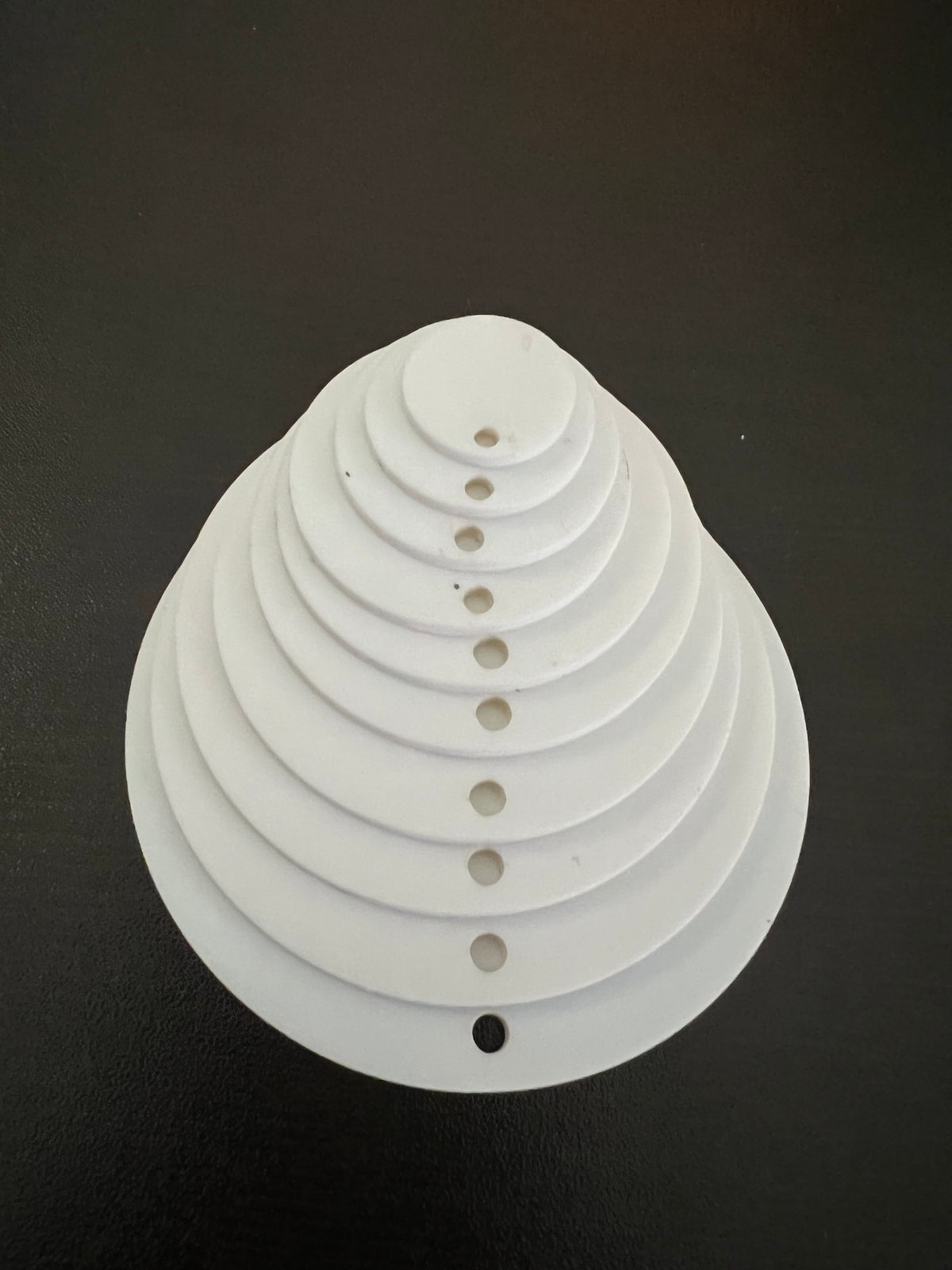 BULK PACKED-Round Keychain Blanks-White Acrylic, .085" thick - 1800ceiling