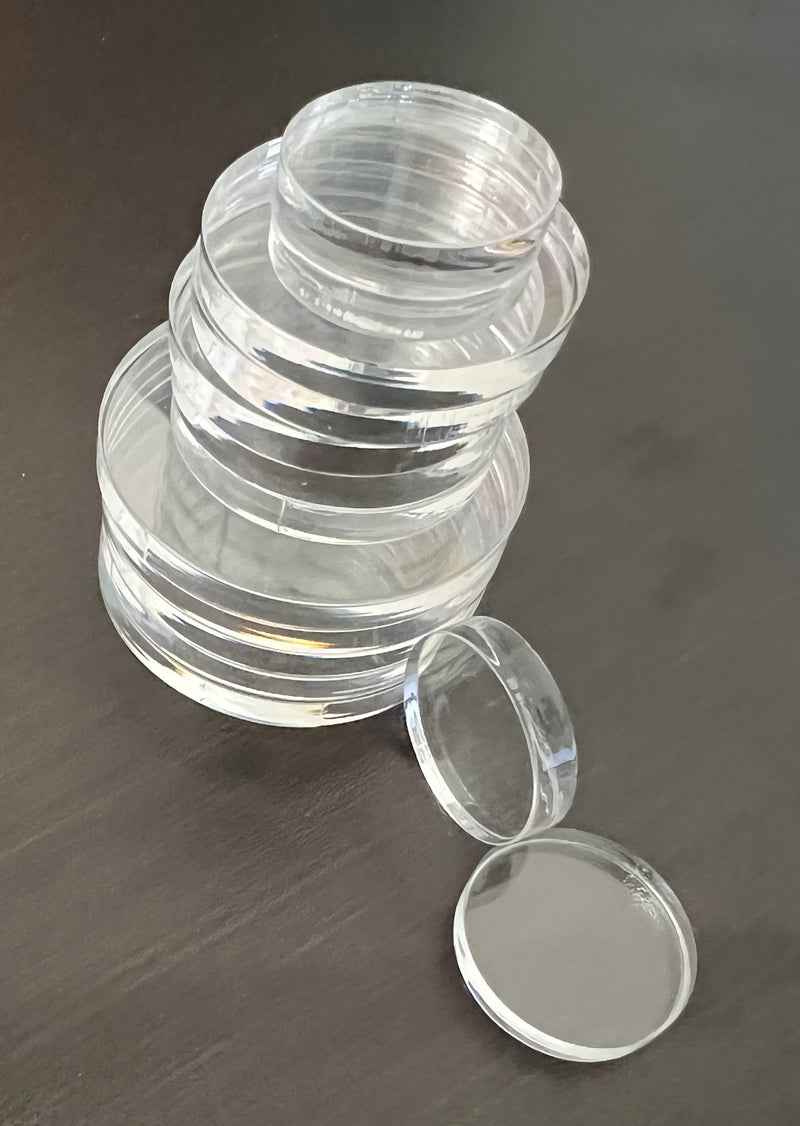 CLEAR Acrylic Disc & Table Top Protectors, .118g or .220g Thick