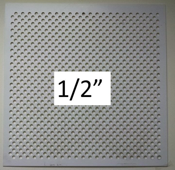 2'x2' White Plastic Perforated tile, 1/2" Perforations - 1800ceiling